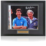Bobby Robson Hand Signed England Football 10x8'' Photograph AFTAL Photo COA