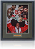 Frank Bruno Boxing Legend Hand Signed 16x12” Montage AFTAL COA