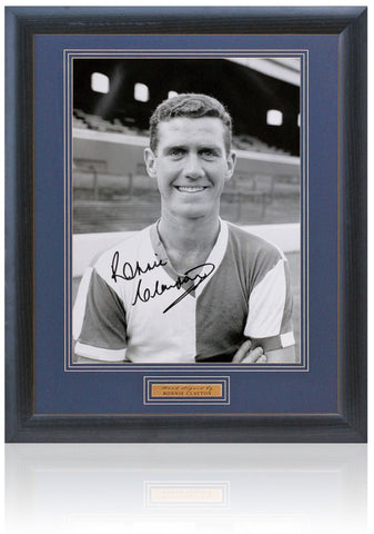 Ronnie Clayton Blackburn Rovers Legend Hand Signed 16x12'' Photograph AFTAL COA