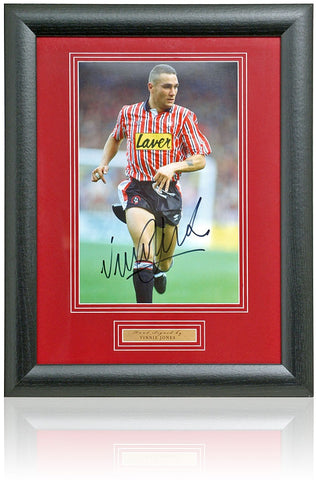 Vinnie Jones Hand Signed Sheffield United 12x8'' Framed Photograph AFTAL COA