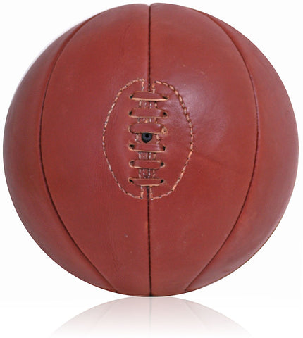 Retro Basketball Full Sized 8 Panel Hand Stitched Brown Leather Ball New Unbranded
