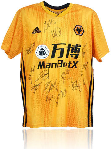 Wolverhampton Wanderers 2019/20 First Team Squad Hand Signed by 15 Official Shirt