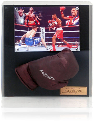 Kell Brook Hand Signed Boxing Glove Acrylic Presentation AFTAL Photo COA