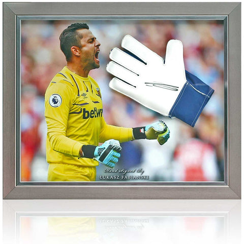 Lukasz Fabianski West Ham United Hand Signed Goalkeepers Glove Presentation COA