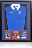 Ronald de Boer Rangers Legend Hand Signed Football Shirt Presentation AFTAL COA
