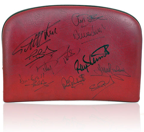 West Ham United Boleyn Ground VIP Seatback Hand Signed by 11 Legends AFTAL COA