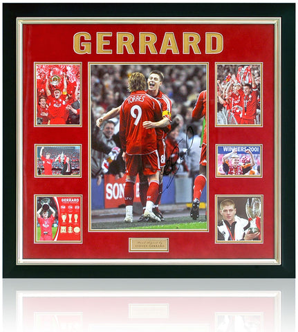 Steven Gerrard Large Hand Signed Liverpool FC Presentation AFTAL COA