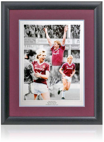 Frank McAvennie West Ham United Legend Hand Signed 16x12'' Montage AFTAL COA