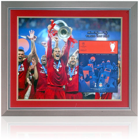 Virgil van Dijk Hand Signed Liverpool Champions League Final Programme Presentation AFTAL COA