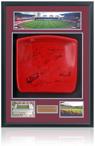 West Ham United Hand Signed by 11 Legends Boleyn Ground Seat Large Presentation COA