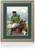 AP McCoy Hand Signed Horse Racing Legend 16x12" Photograph Presentation AFTAL COA
