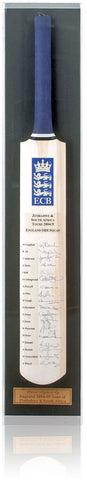 Cricket Bat Hand Signed by England Tour of Zimbabwe & South Africa 2004/05 Squad COA