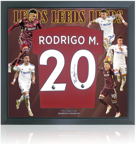 Rodrigo Hand Signed Leeds United Shirt Presentation AFTAL COA