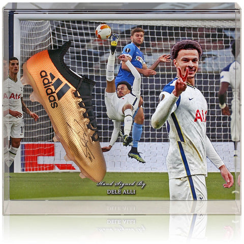 Dele Alli Tottenham Hotspur Hand Signed Football Boot Large Display AFTAL COA