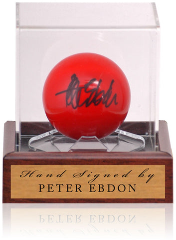 Peter Ebdon Snooker Legend Hand Signed Red Ball AFTAL COA