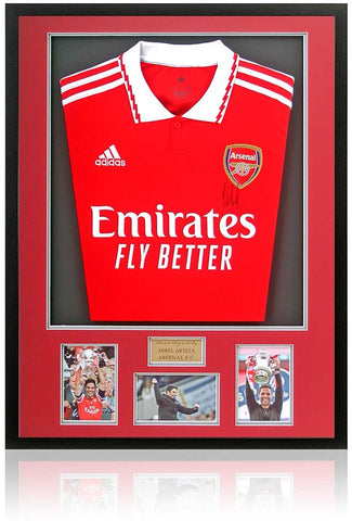 Mikel Arteta Arsenal Hand Signed Home Football Shirt AFTAL COA