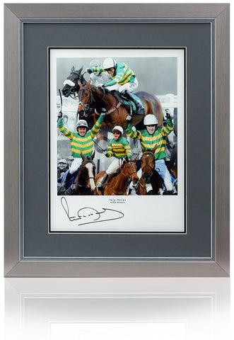 AP McCoy Hand Signed Horse Racing Legend 4000 Winners Photograph AFTAL COA