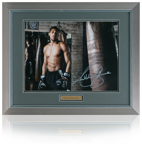 Anthony Joshua Boxing Legend Hand Signed 16x12'' Photograph AFTAL COA