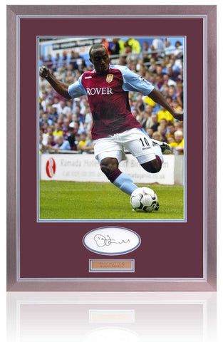 Darius Vassell Aston Villa Legend Hand Signed 16x12'' Photograph AFTAL COA