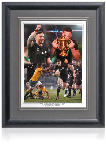 Sonny Bill Williams Rugby Legend Hand Signed 16x12'' New Zealand Montage AFTAL COA