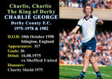 Charlie George Derby County Hand Signed Football Boot Display AFTAL COA