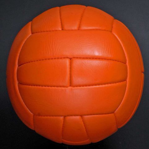 Retro Football 1966 World Cup Replica 25 Panel Size 5 Orange Leather Ball New Unbranded