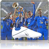 Christian Pulisic Chelsea Hand Signed Football Boot Champions of Europe Display AFTAL COA