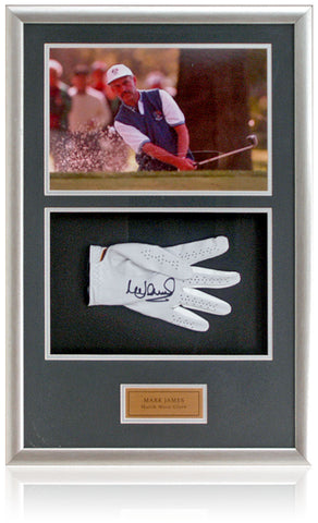 Mark James Hand Signed Match Worn Golf Glove Presentation AFTAL COA