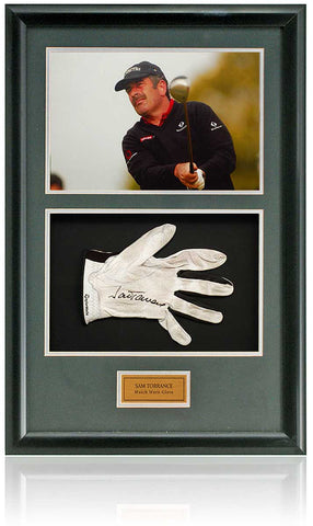 Sam Torrence Golf Legend Hand Signed Match Worn Glove Presentation AFTAL COA