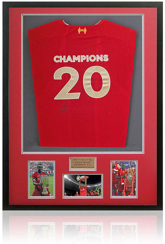 Sadio Mane Liverpool Legend Hand Signed Football Shirt AFTAL COA