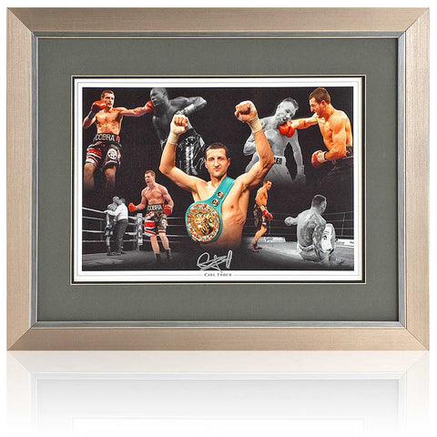 Carl Froch Boxing Legend Hand Signed 16x12” Montage AFTAL COA