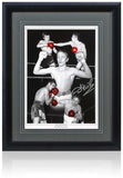 Dave Boy Green Boxing Legend Hand Signed 16x12” Montage AFTAL COA