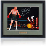 Steve Collins Hand Signed 16x12'' Boxing Photograph AFTAL COA