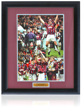 Kevin Richardson Aston Villa Hand Signed 1994 League Cup 23x19 Framed Montage COA