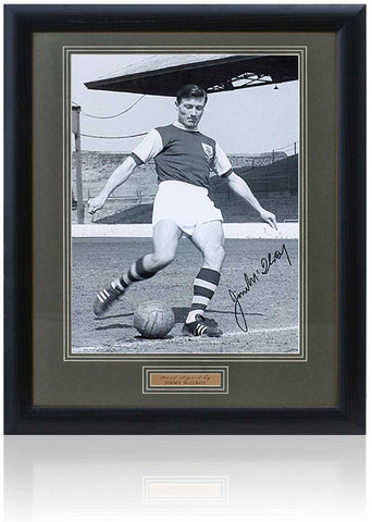 Jimmy McIlroy Burnley Legend Hand Signed 16x12'' Photograph AFTAL COA