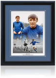 Bobby Tambling Chelsea Legend Hand Signed Photographic 16x12'' Montage AFTAL Photo COA