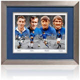 Chelsea Legends Montage Hand Signed by Bentley, Harris, Tambling and Cooke COA