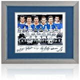 Chelsea 1954/55 League Champions Hand Signed 16x12 Montage AFTAL COA