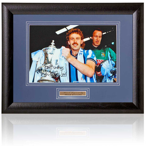 Brian Kilcline Coventry City Legend Hand Signed 12x8'' 1987 FA Cup Photo AFTAL COA