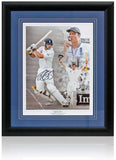 Alastair Cook Cricket Legend Hand Signed 16x12" England Montage COA