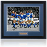 Pat Van Den Hauwe Hand Signed 'The Moment Everton Won The League' 16x12'' Photograph AFTAL COA