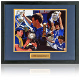 Kevin Ratcliffe Everton Legend Hand Signed 10x8'' Trophies Montage AFTAL COA