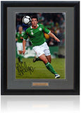 Sean St Ledger Northern Ireland Legend Hand Signed 16x12'' Photograph AFTAL COA