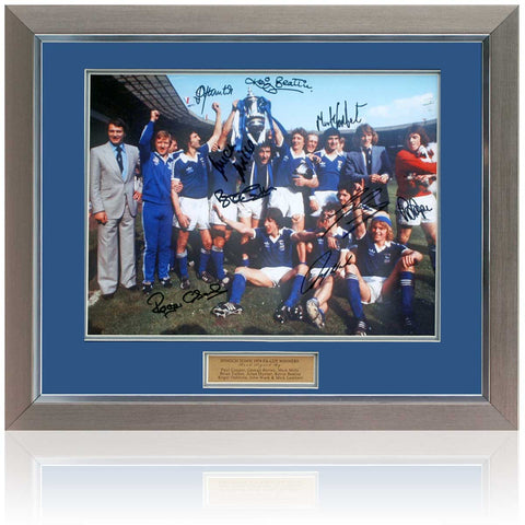 Ipswich Town Hand Signed 1978 FA Cup Teamgroup 16x12" Photo AFTAL COA