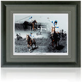 Bob Champion Hand Signed Horse Racing Legend 16x12'' Aldaniti Montage AFTAL COA
