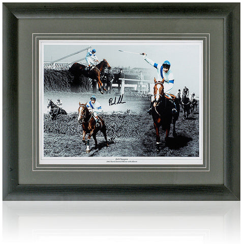 Bob Champion Hand Signed Horse Racing Legend 16x12'' Aldaniti Montage AFTAL COA