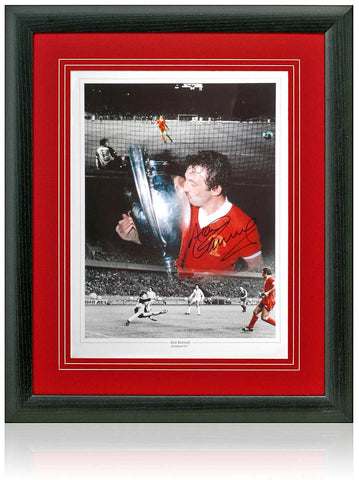 Alan Kennedy Liverpool Legend Hand Signed 1981 European Cup 16x12'' Montage COA