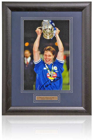 Tony Cottee Leicester City Hand Signed Worthington Cup 12x8'' Photograph AFTAL COA