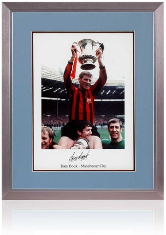 Tony Book Manchester City Legend Hand Signed 1969 FA Cup Final 16x12" Photograph COA