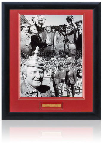Tommy Docherty Manchester United Hero Hand Signed 16x12" Montage AFTAL COA